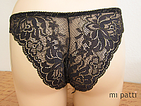 V-Lace Black Gold Flower Boyshorts