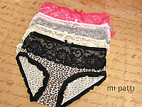 5 Leopard Lace Cotton Briefs - Special